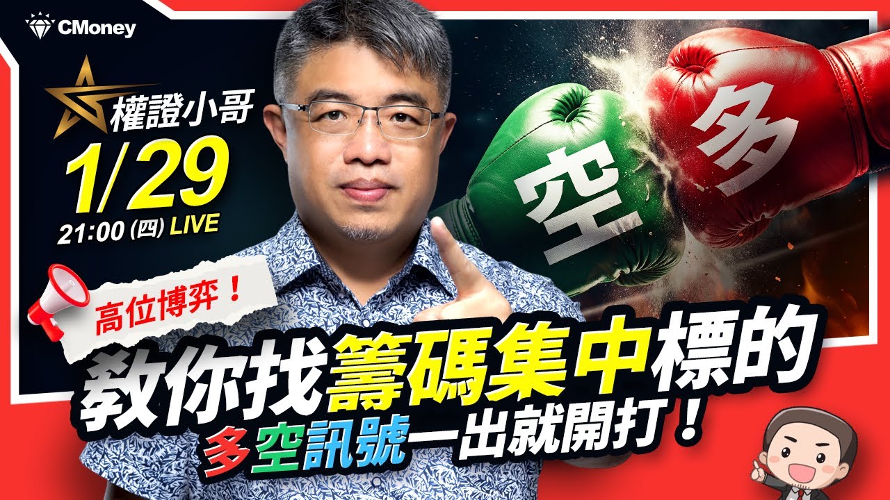 權證小哥｜三萬點高位博弈！教你找出籌碼極端集中的股票，多空訊號一出就開打！