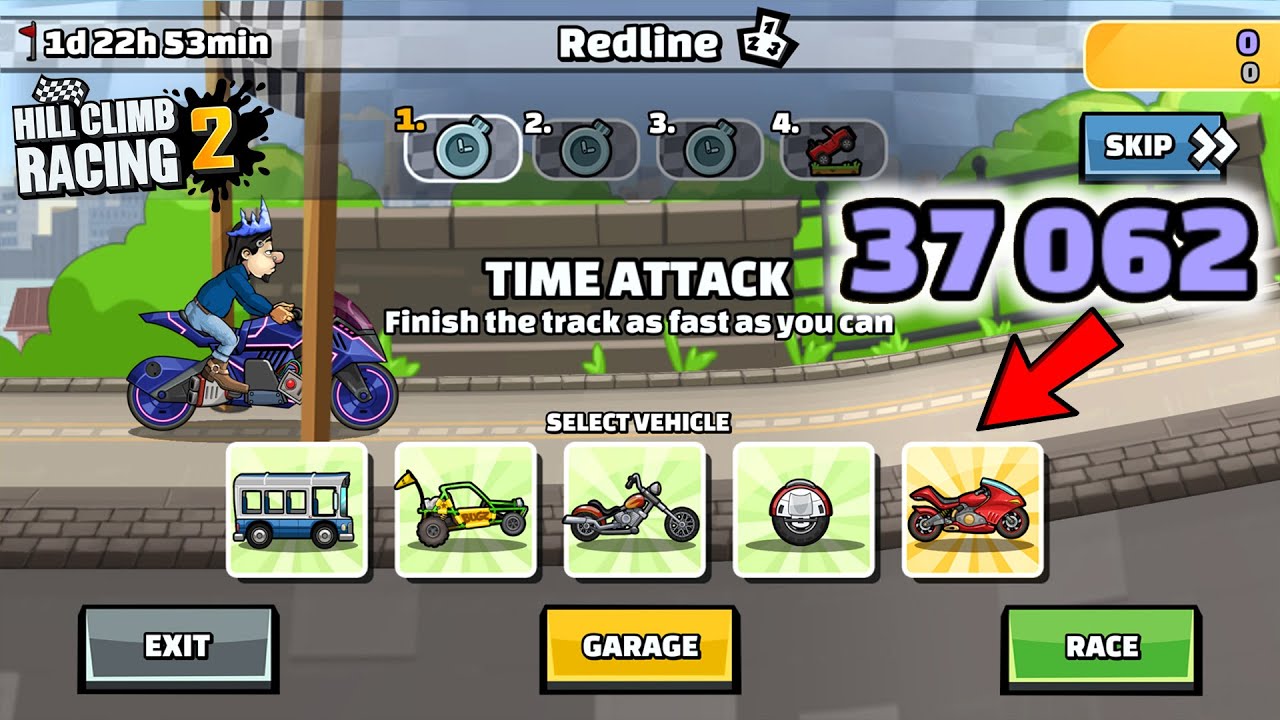Hill Climb Racing 2 - 37062 points in REDLINE Team Event Walkthrough