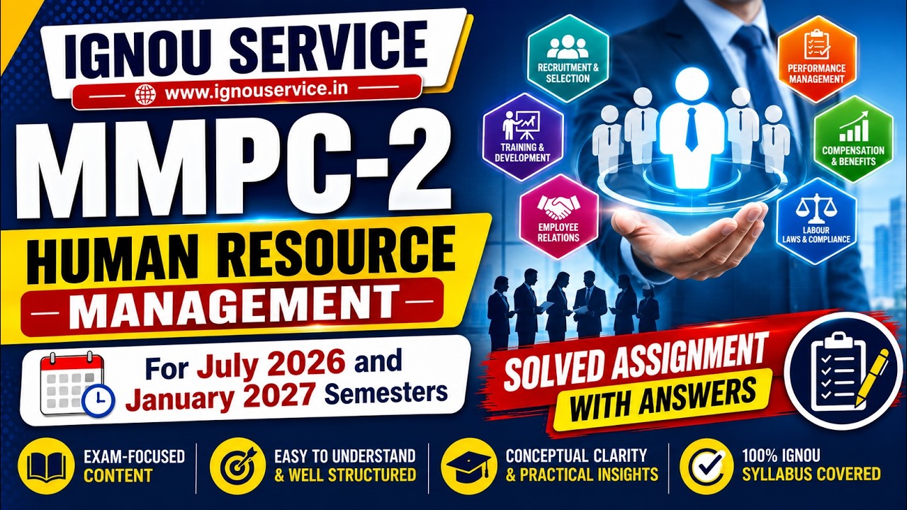 IGNOU MMPC-2 Solved Assignment English Medium 2026-27 For July 2026 and January 2027 Semesters
