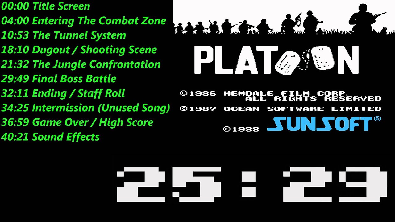 Platoon (NES) Music / Soundtrack