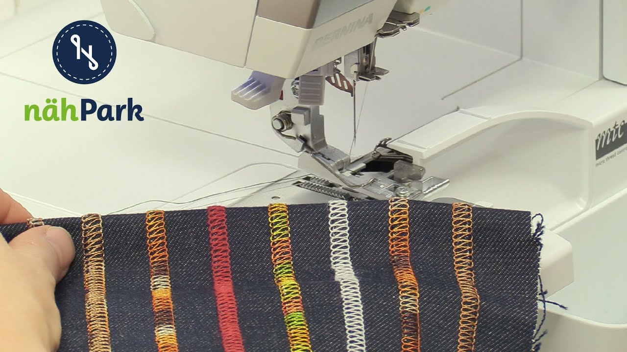 Bernina L850 Overlocker   die 2 Faden Flatlocknaht nähen