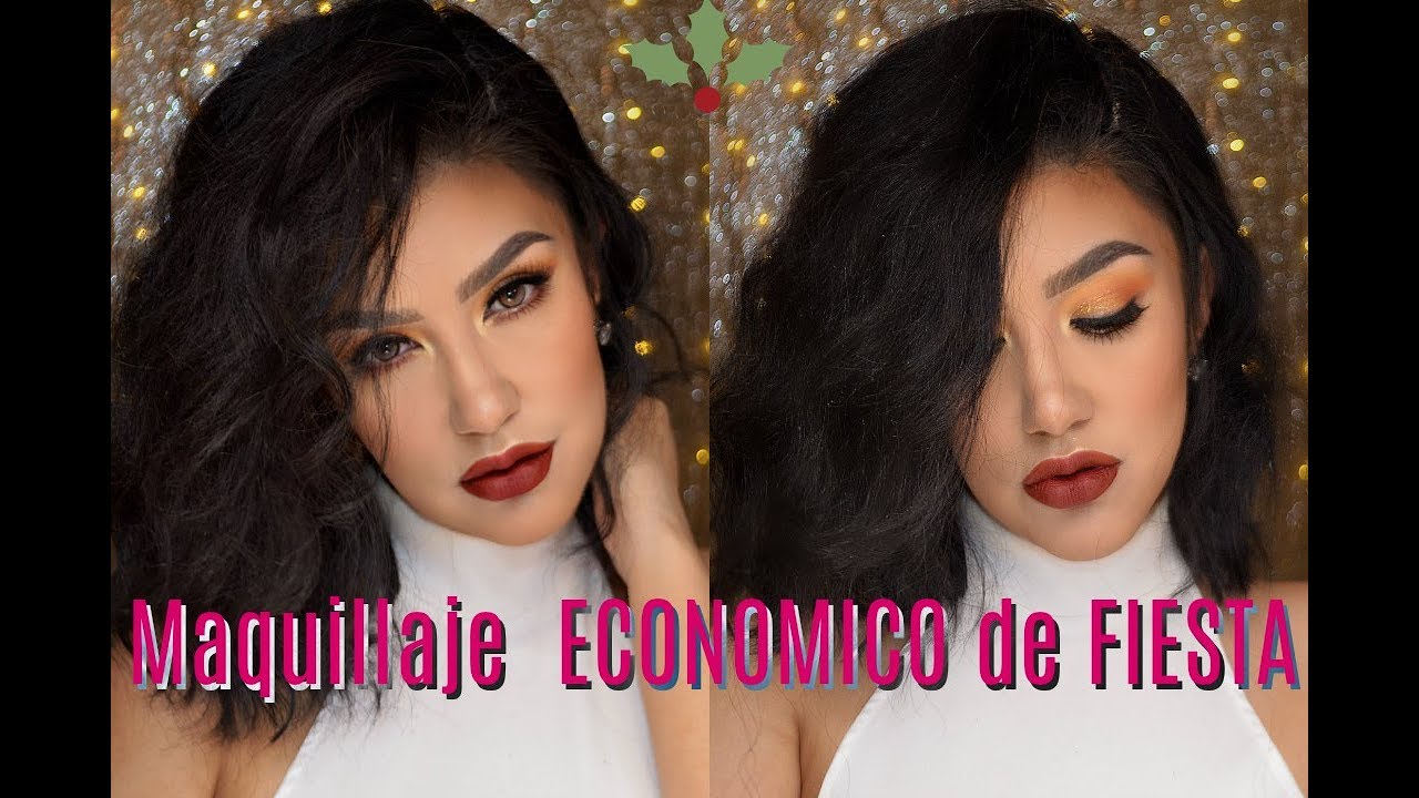 Productos ECONOMICOS maquillaje de NAVIDAD/ Holiday makeup tutorial | auroramakeup