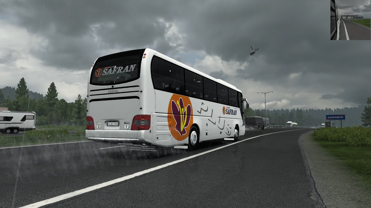 SAFKAR SAFRAN TURİZM ESKİ MAN LİONS COACH KARABÜK - SAFRANBOLU - KASTAMONU YAĞMURLU HAVADA SEFER