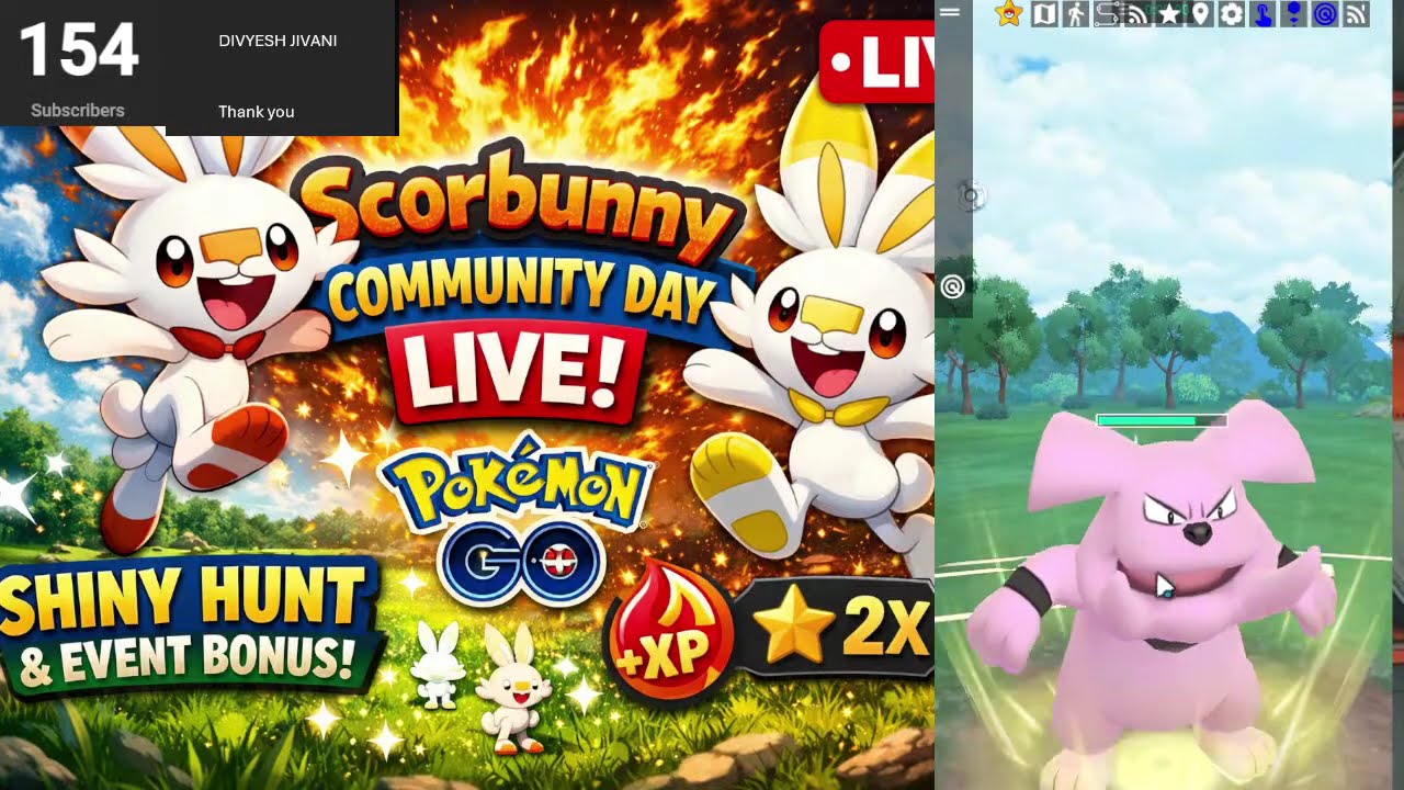 🔥SCORBUNNY COMMUNITY DAY LIVE🔥🔴 Pokémon GO Live 🔴 #pokemongo