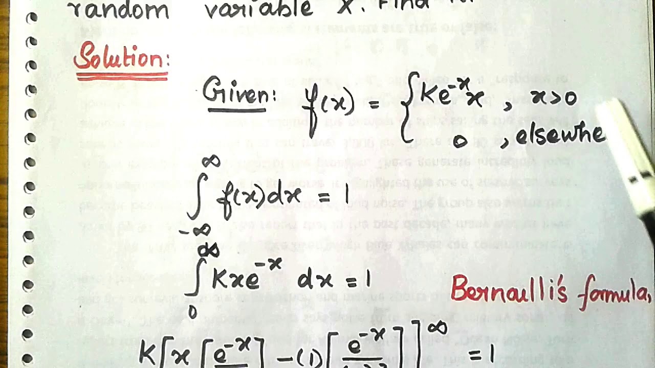 #6 POT-UNIT-1 RANDOM VARIABLE-Problem based on Continuous Random Variable[TAMIL]