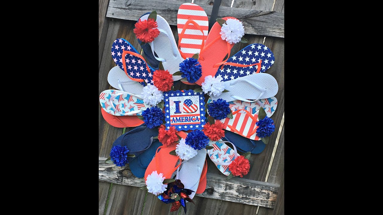 How to make a flip flop wreath with dollar tree supplies