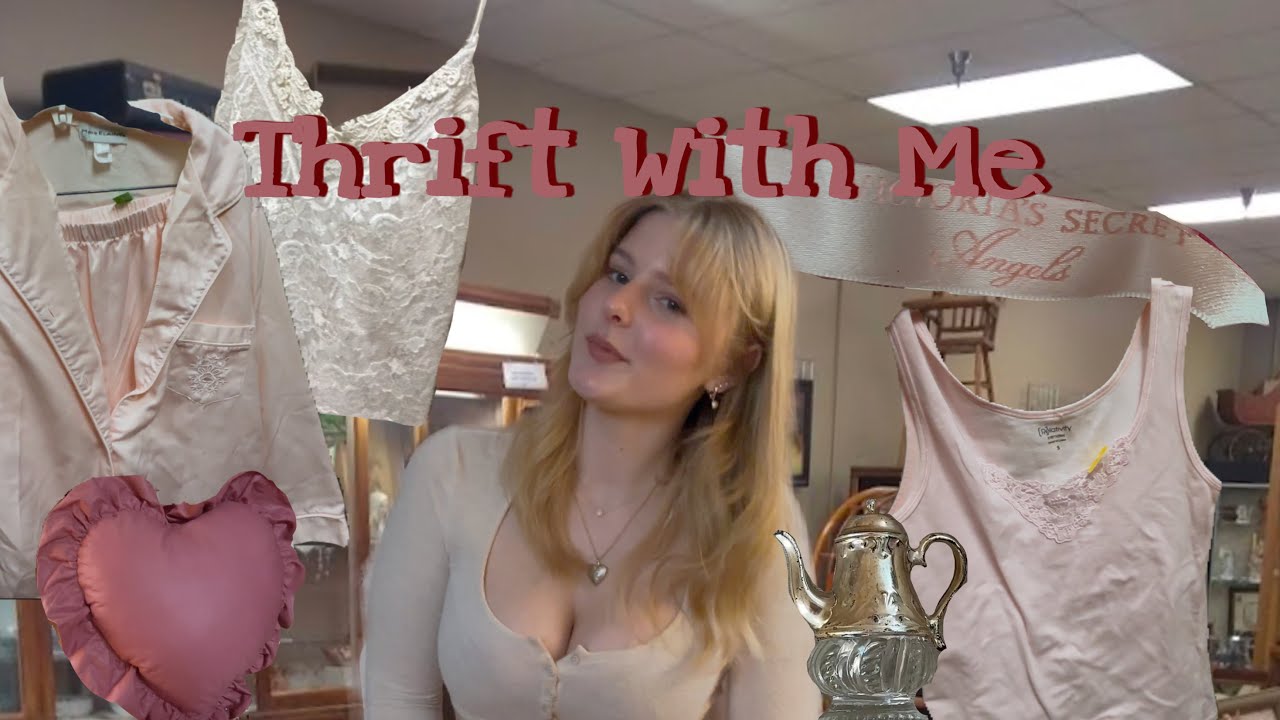 thrift with me! | valentines day coquette inspired clothing and room decor