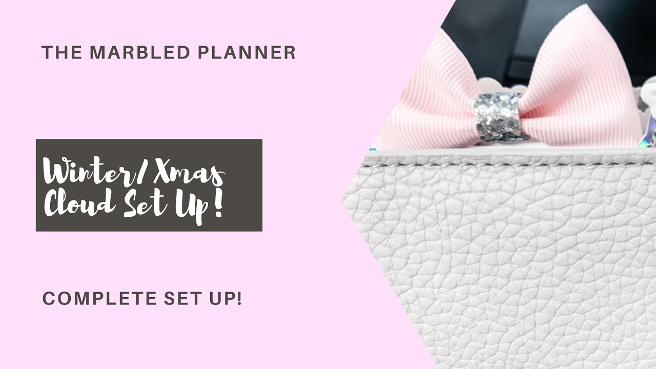 Winter/Christmas A5W Cloud Set Up! | The Marbled Planner