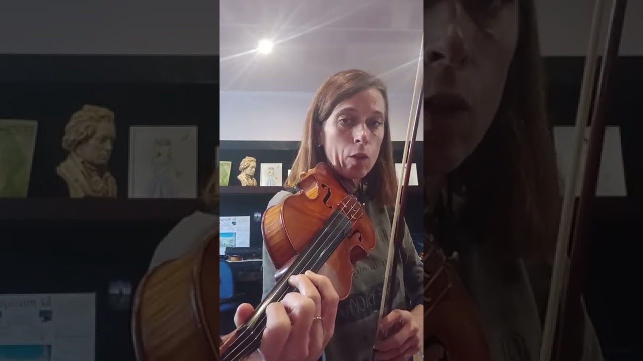 Leçon 57 de violon : dans la gamme de Do Majeur 🌟🌈(1 octave en 1ere position)