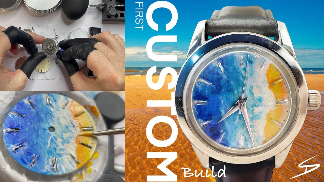 My First Custom Watch: Hand-painted Beach Watch Transformation (NamokiMods - First Ever Build)