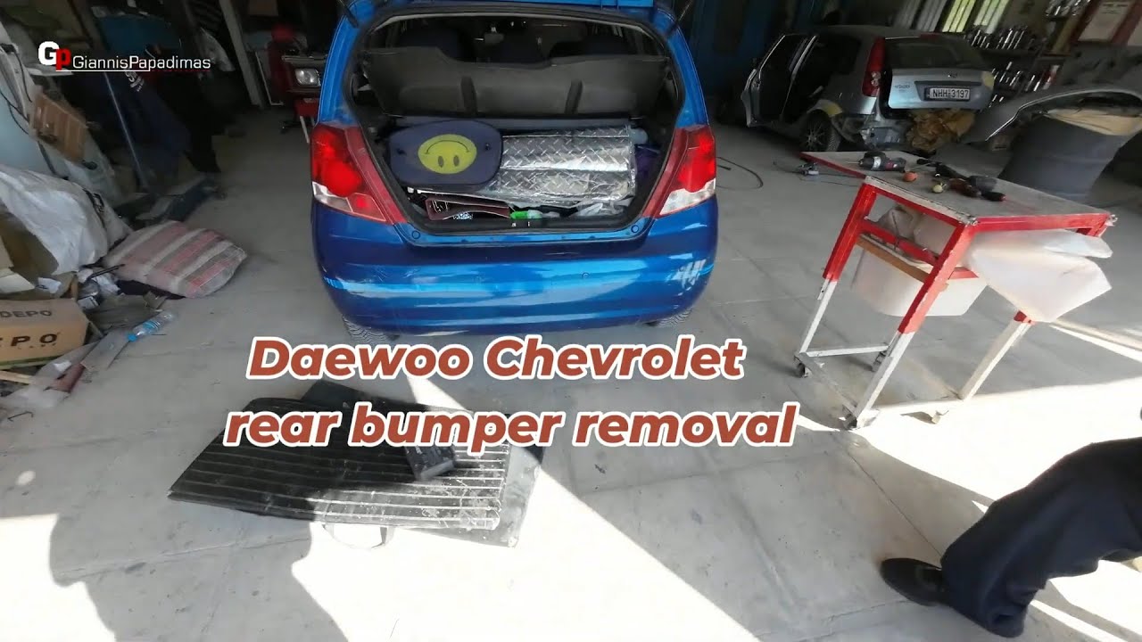 Daewoo Chevrolet Kalos Aveo rear bumper removal