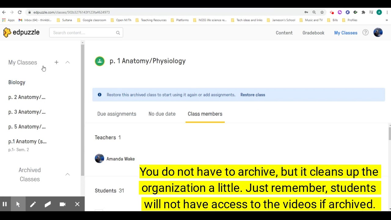 How to create a class in Edpuzzle