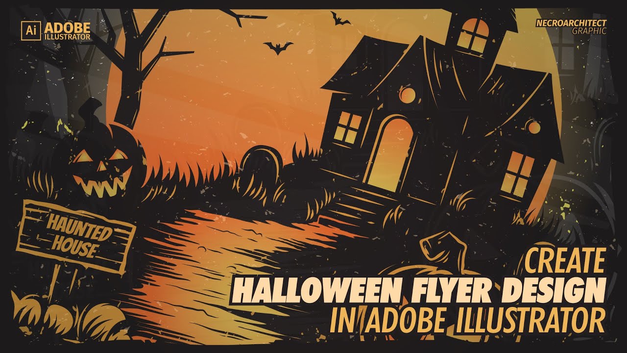 Create Halloween Flyer Design in Adobe Illustrator