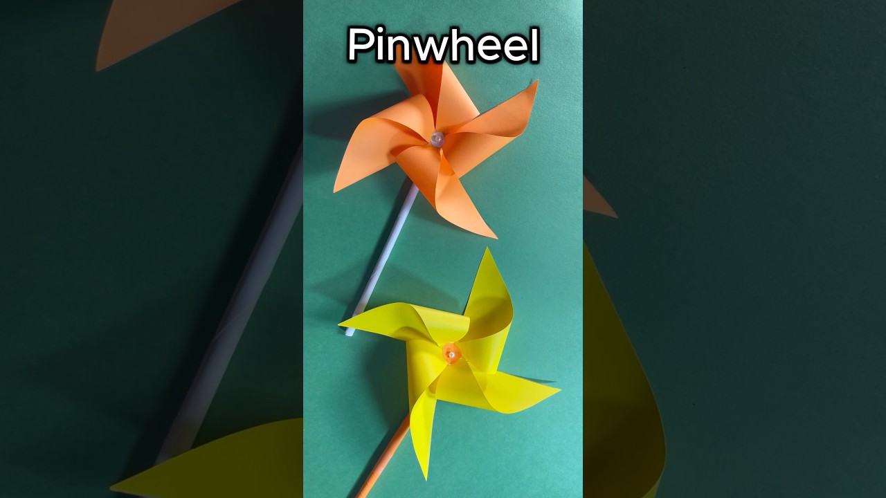 How to Make a Pinwheel? | DIY Spinning Pinwheel #diy #art #shorts #craft #pinwheel #origami #fyp