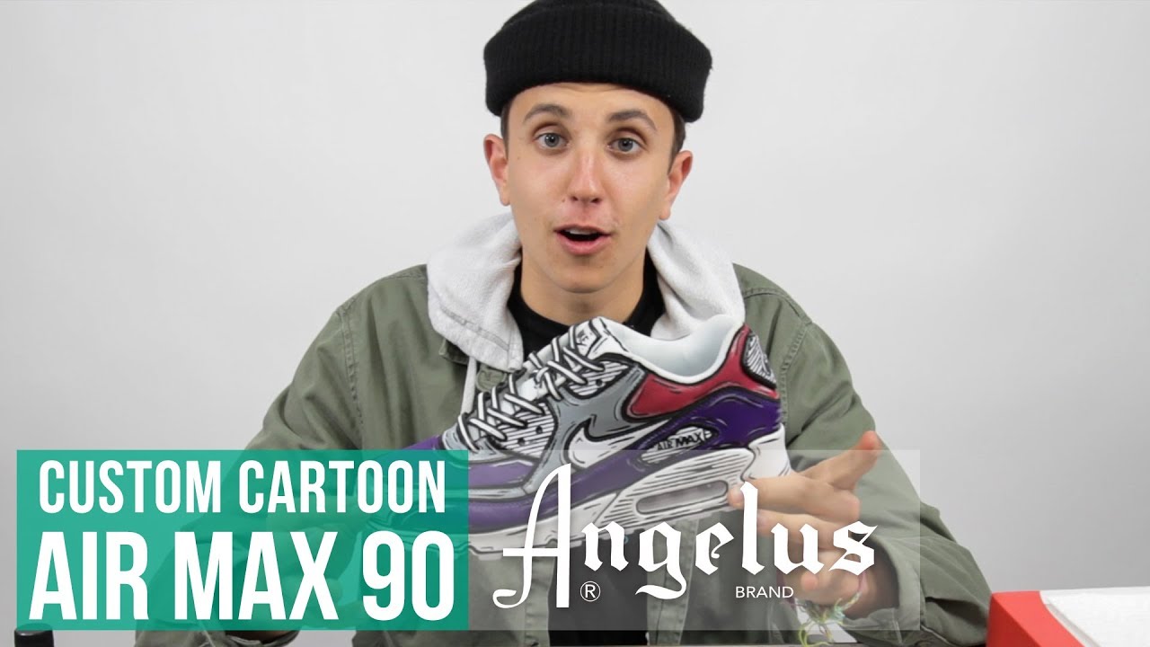 Кроссовки Nike Air Max 90 с рисунком из мультфильма | Angelus Custom Shoes | MARKO