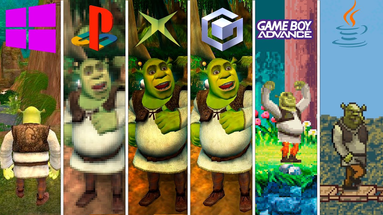 Шрек 2: Видеоигра ➢ Битва Игровых Версий ➢  XBOX, PS2, GameCube, PC, PC2, Game Boy Advance, Java