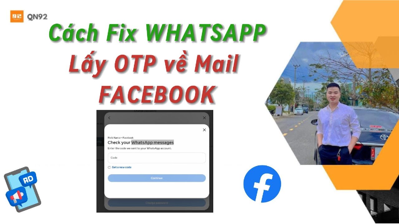Cách đổi xác minh Whatsapp, SĐT lạ sang Mail và Fix WHATSAPP Lấy OTP về Mail trên FACEBOOK | Qn92