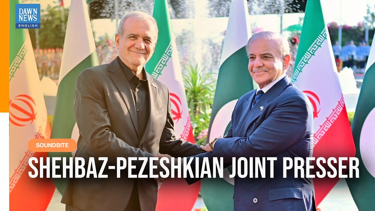 Pakistani PM Shehbaz Sharif and Iran&rsquo;s President Pezeshkian Hold Joint Press Conference