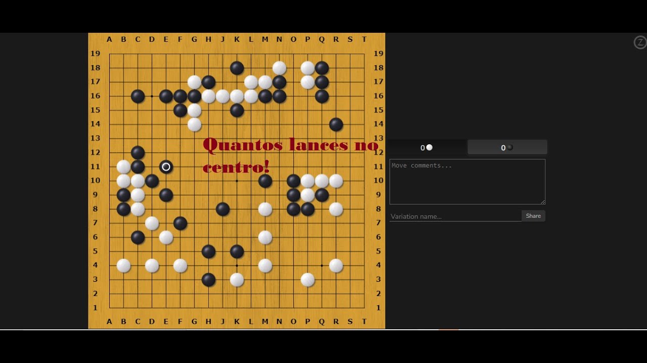 Revis&atilde;o de jogo - 15kyu - #3 - Conquistar o centro &eacute; dif&iacute;cil!