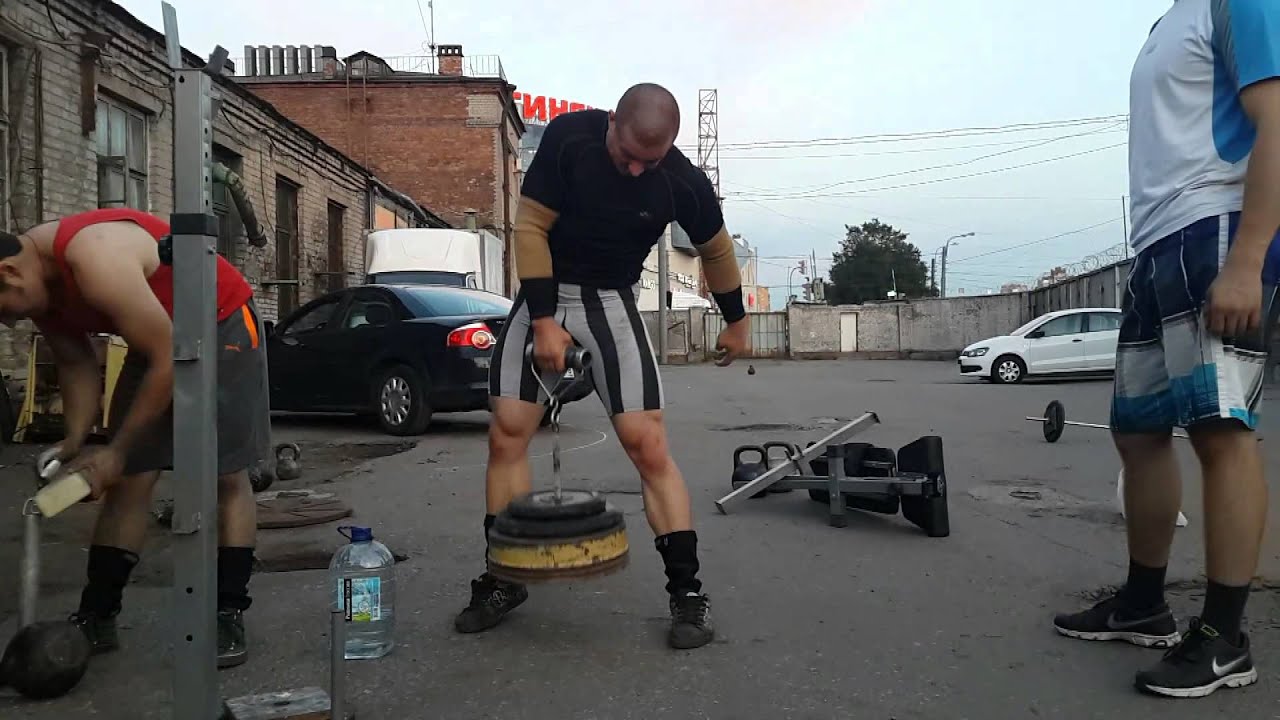 Виктор Блуд и Силачи Старой Школы - Тяга Rolling Thunder 100 кг