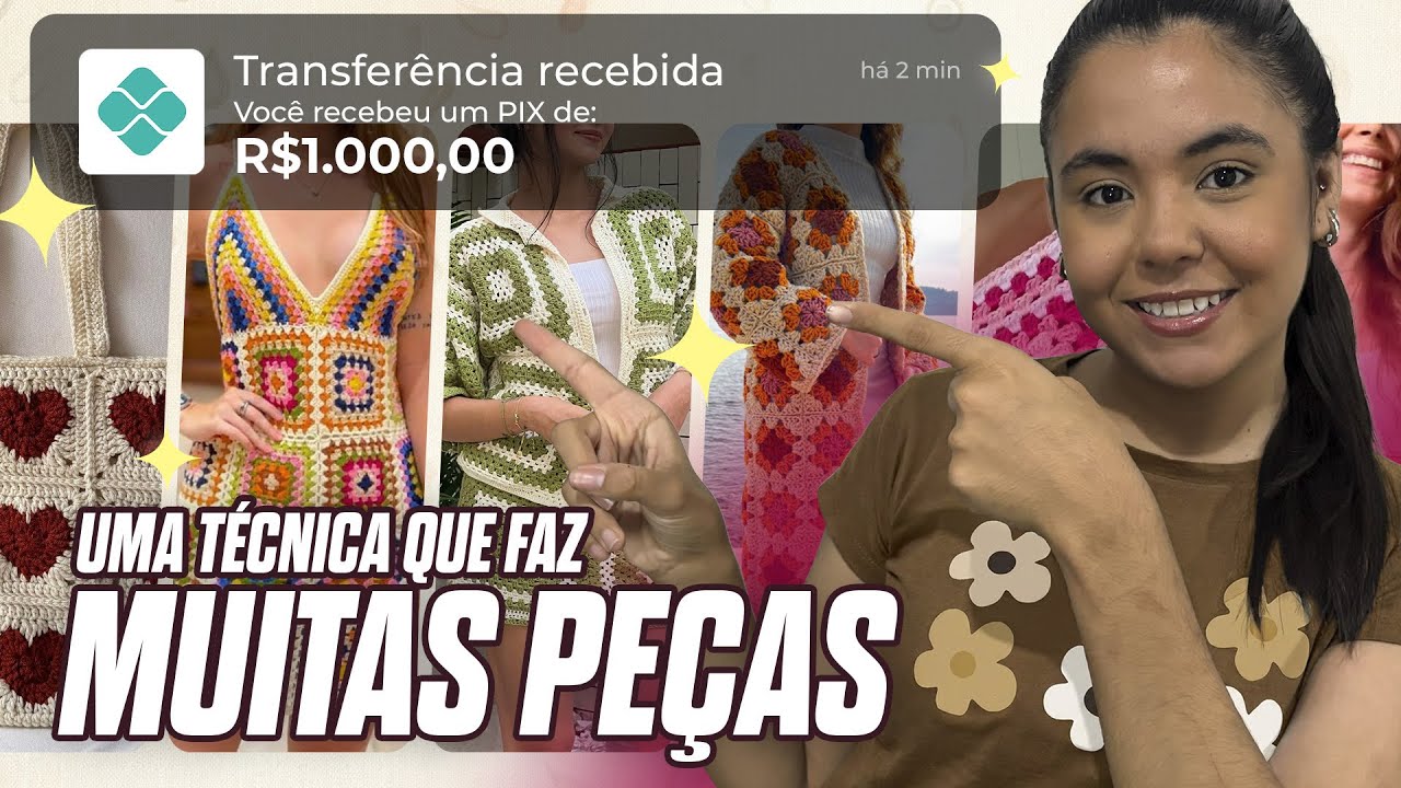 10 peças criativas usando quadradinhos da vovó/grany square | Ideias rápidas para lucrar no crochê