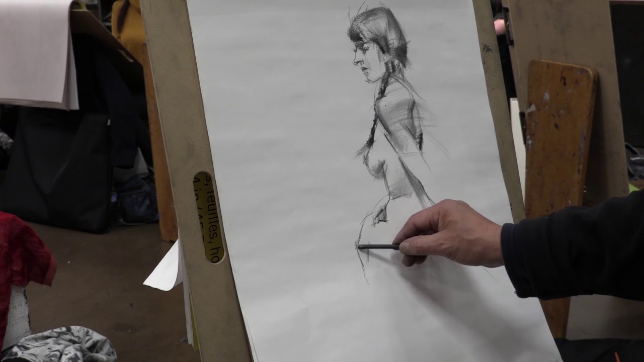 Long Pose Figure Drawing by James Wu
