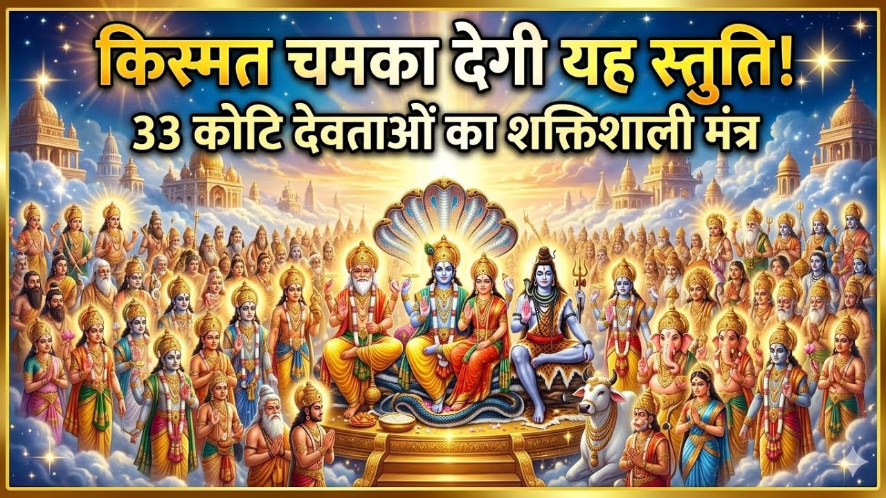 किस्मत चमका देगी यह स्तुति! ✨ 33 कोटि देवताओं का शक्तिशाली मंत्र Miracle Mantra