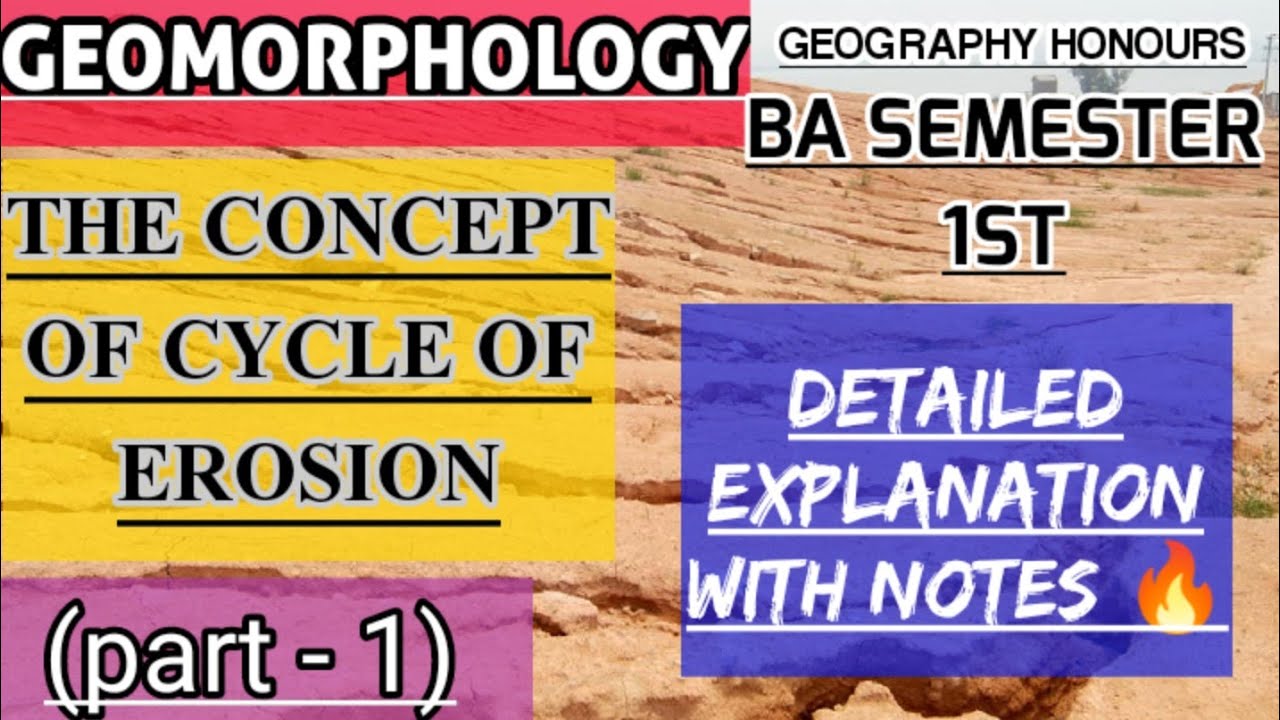 GEOMORPHOLOGY||THE CONCEPT OF THE CYCLE OF EROSION (PART - 1)||DAVIS'CONCEPT OF CYCLE OF EROSION