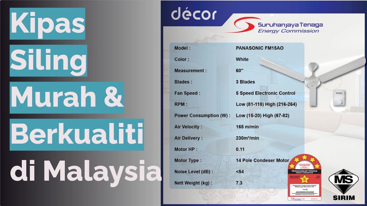 🌵 8 Kipas Siling Murah & Berkualiti di Malaysia
