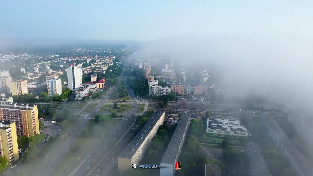 Poranek mgła i Stalowa Wola