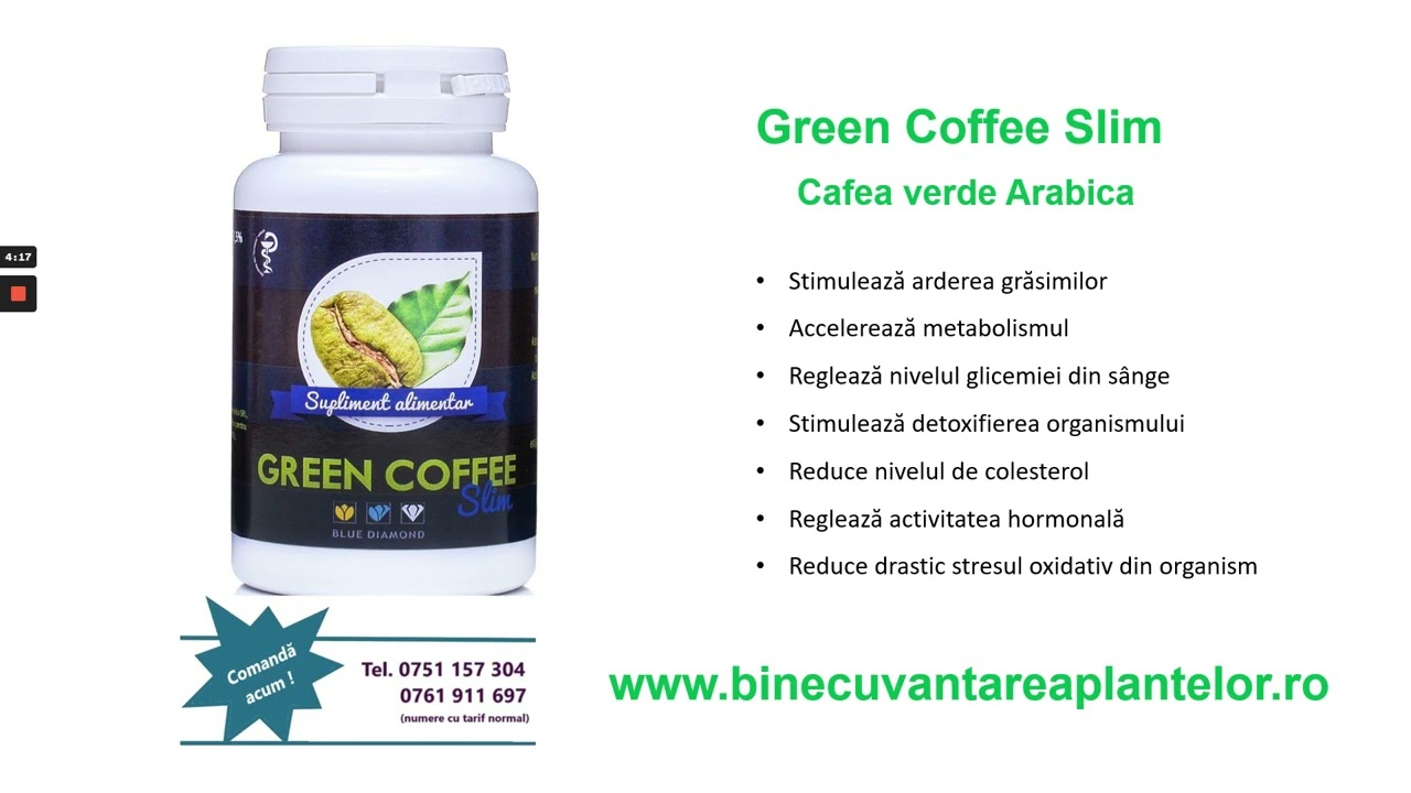 Cafea verde - descopera beneficiile Green Coffee Slim
