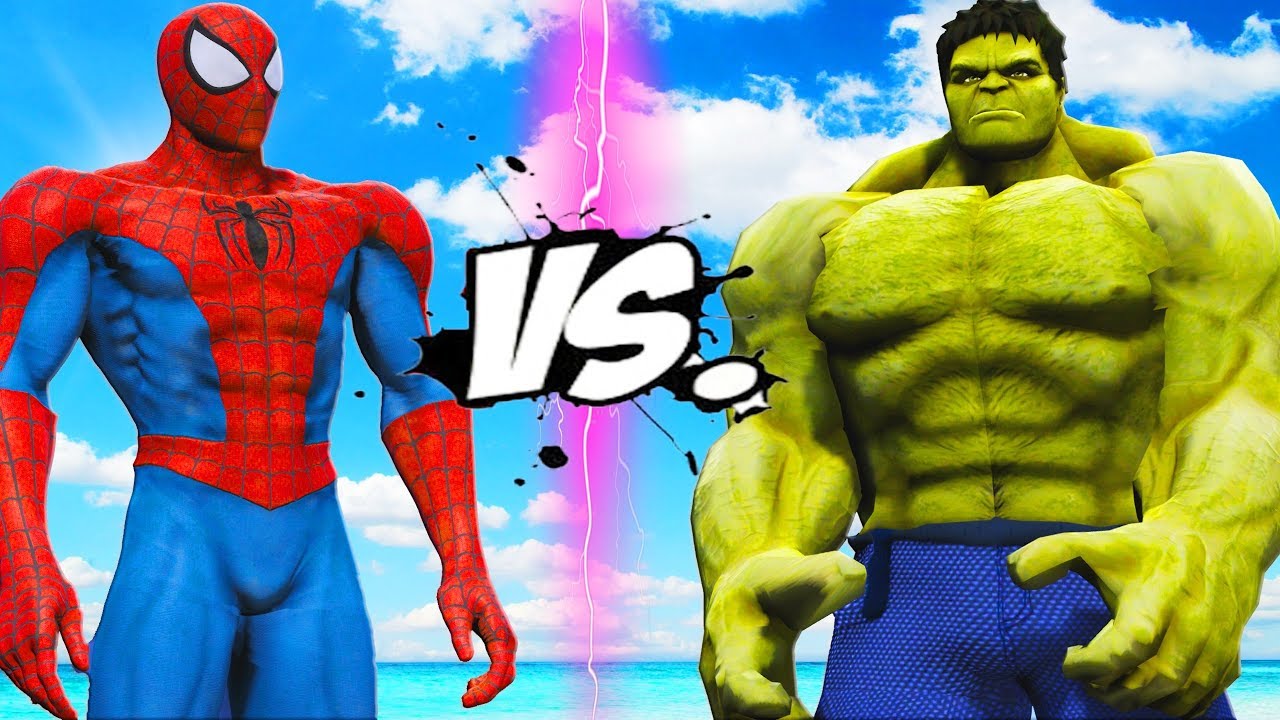 BIG HULK VS SPIDERMAN MUSCLE - EPIC BATTLE