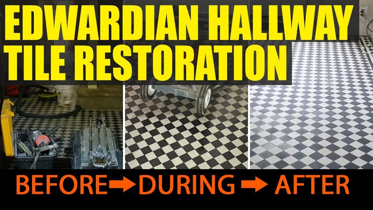 Edwardian Hallway Tile Restoration Wombwell near Barnsley