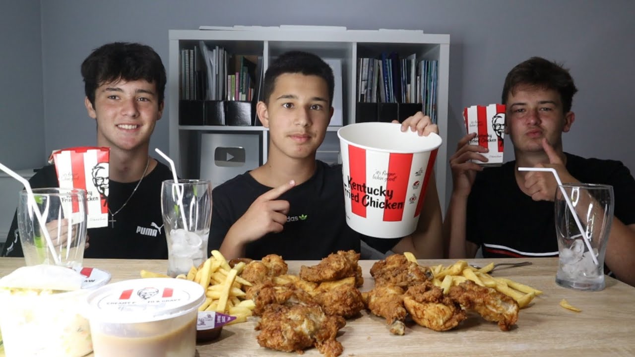 **MUKBANG** KFC GIANT FEAST WITH THE ISLAND BOYS