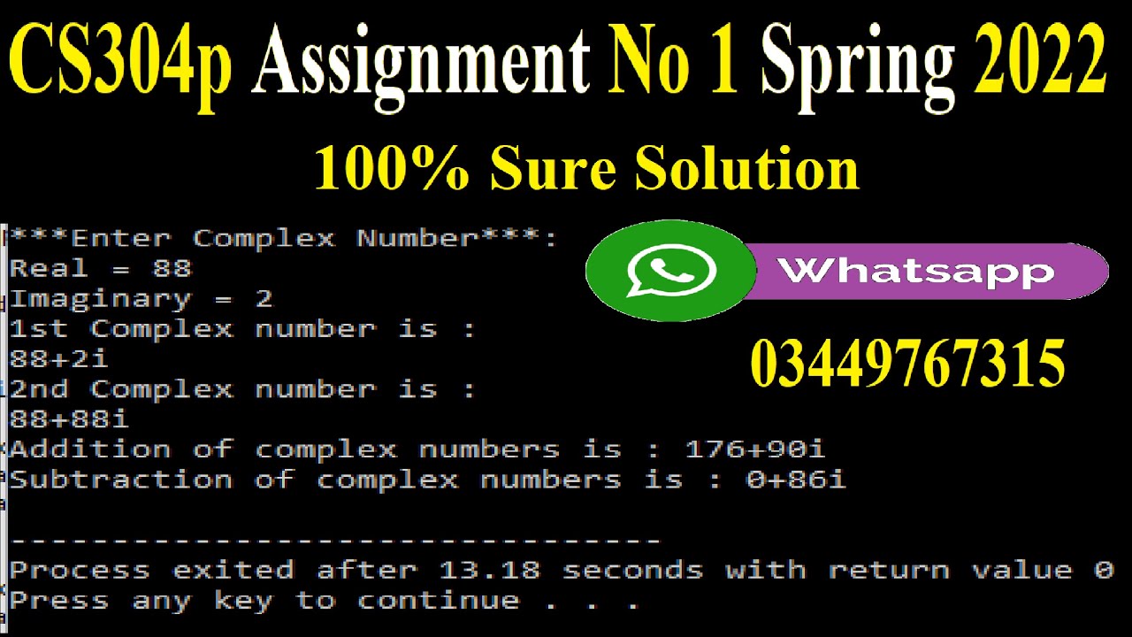 CS304P ASSIGNMENT NO 1 SPRING 2022 || 100% RIGHT SOLUTION || @LearningWithAbidAli