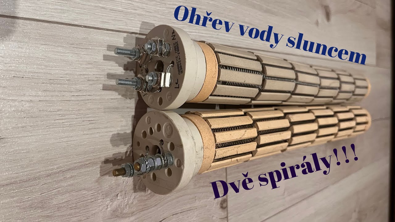 Topné těleso do bojleru Dražice - dvě spirály, hřeje slunce