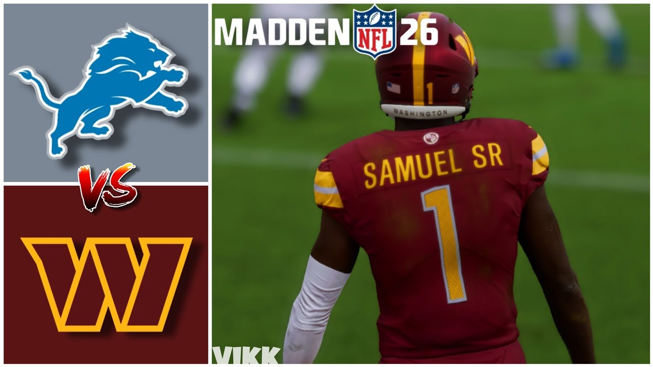Lions vs Commanders Week 10 Simulation (Madden 26 Rosters)