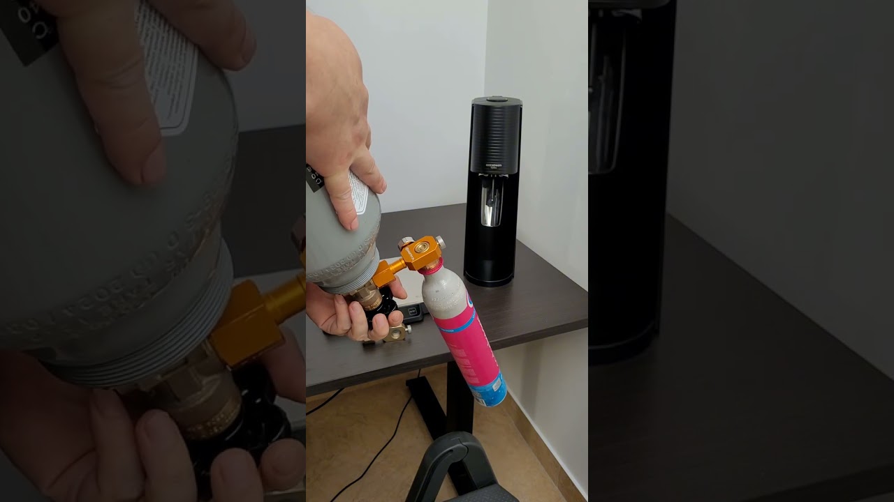 Napełnianie Naboju Cylindra Butli Zbiornika SodaStream Za Pomocą Przetoczki ALFA 10