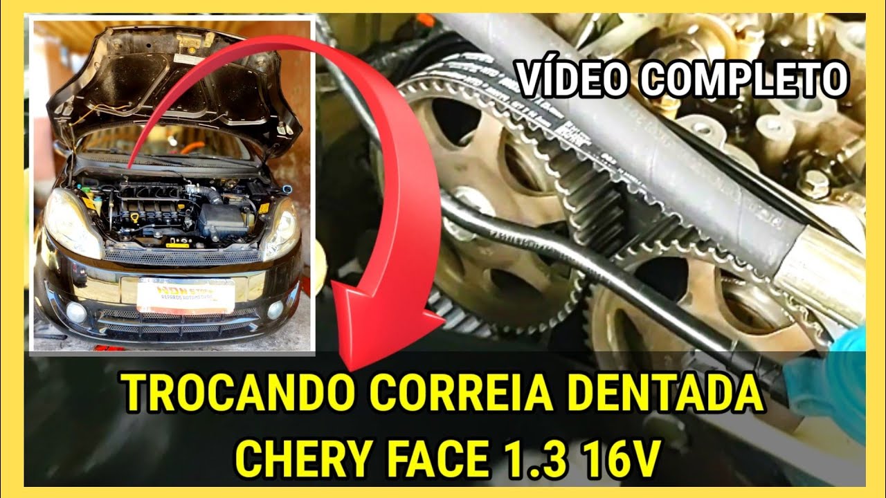 Como trocar a correia dentada do CHERY FACE 1.3 16 Válvulas ( Completo )