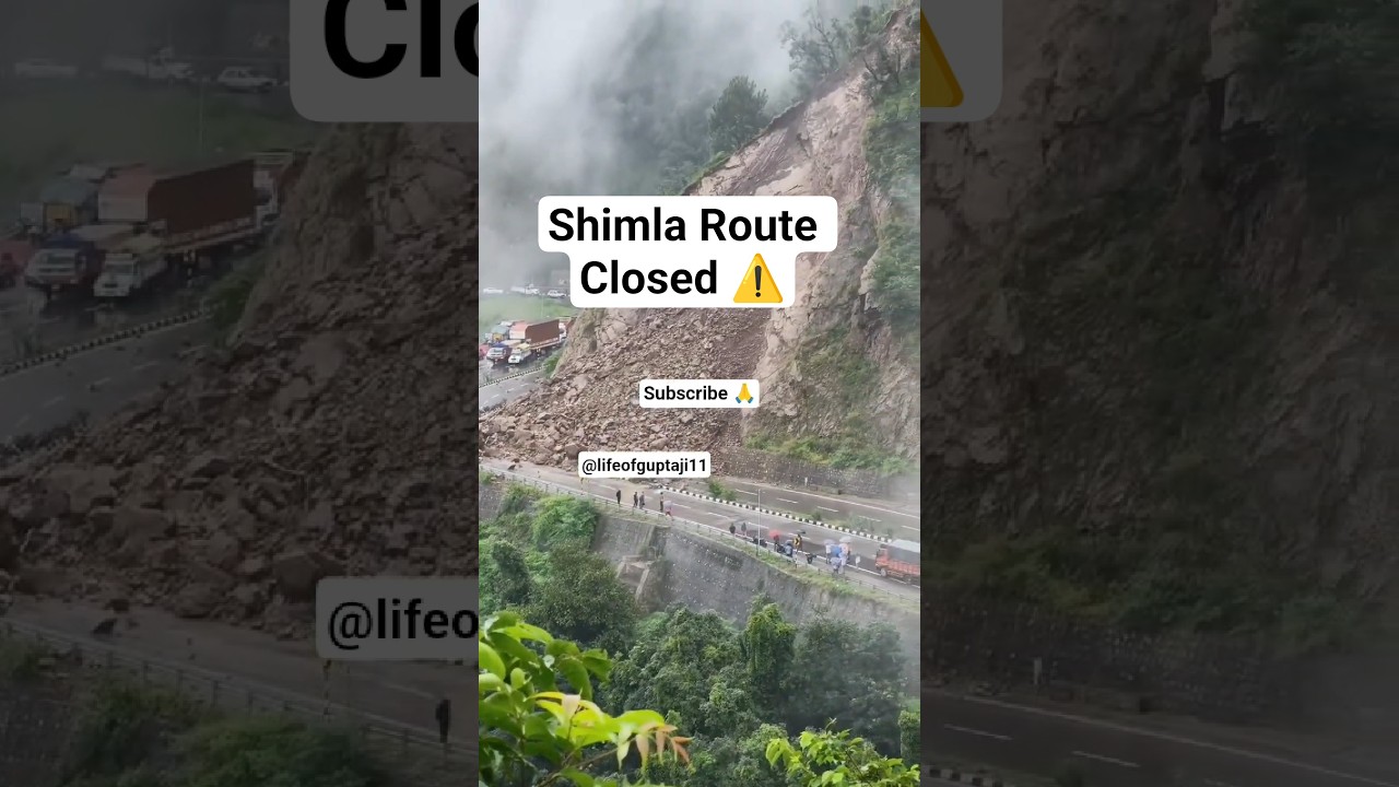 🚨 Heavy Landslide Today | Solan to Shimla Road Blocked | Himachal Travel Alert 2025 ⚠️
