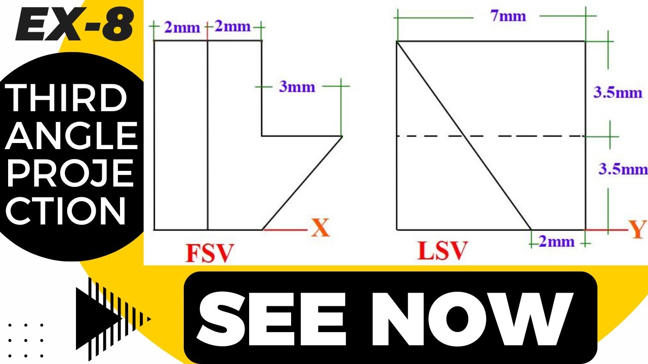 Third Angle Projection Made Easy | Orthographic to Isometric Drawing for Students