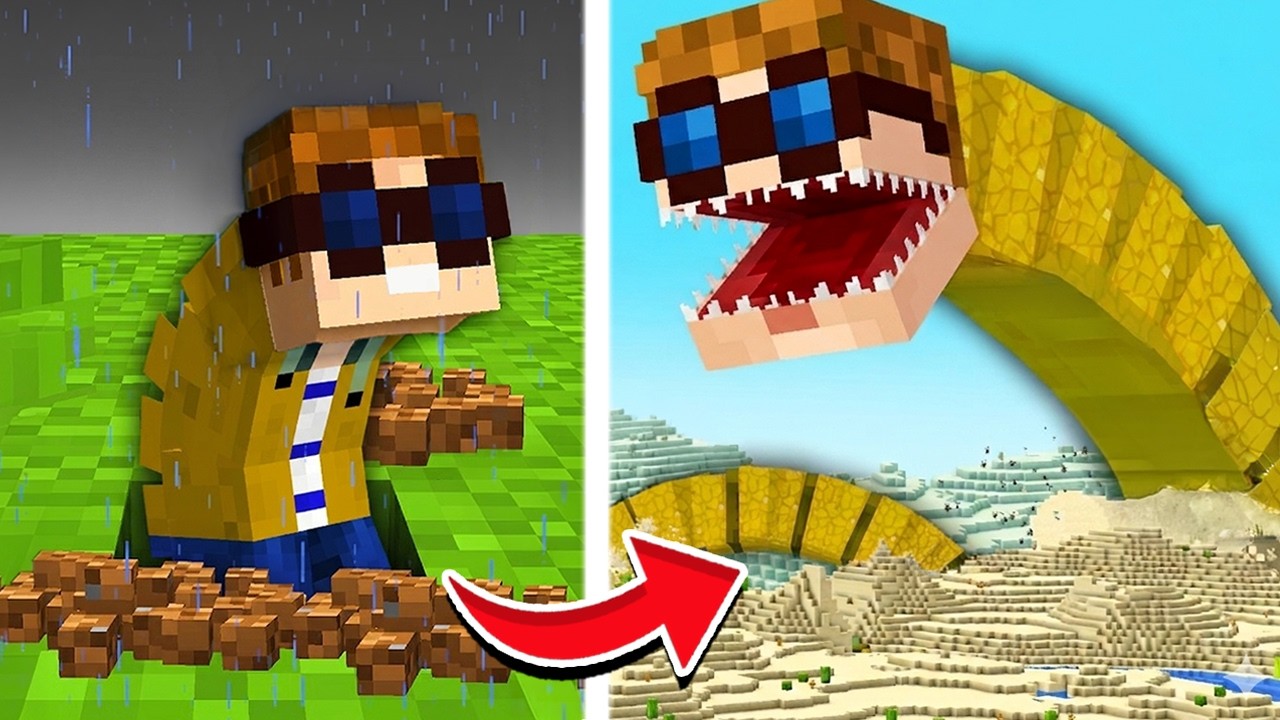 Minecraft, aber ICH &Uuml;BERLEBE ALS WURM!