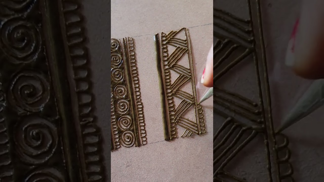 small border mehndi design tutorials part 7