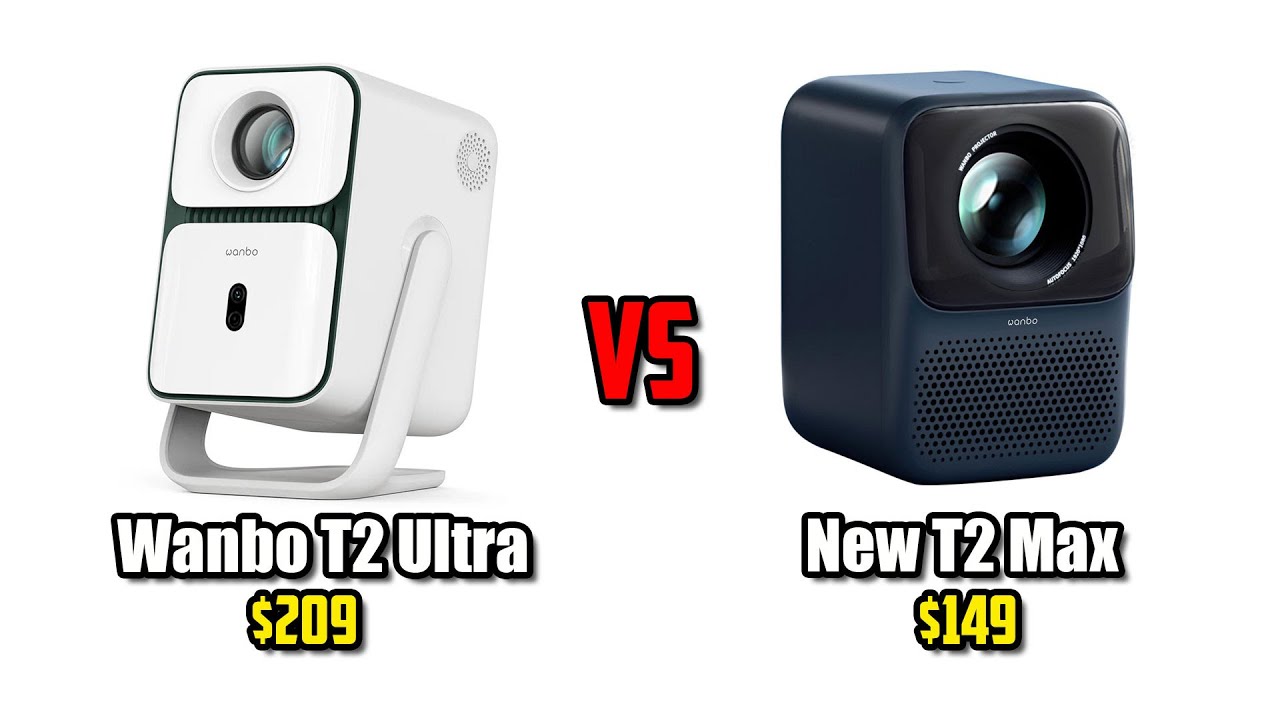 Wanbo T2 Ultra vs New T2 Max - In-Depth Comparison - Is Android TV With Netflix Projector Better?