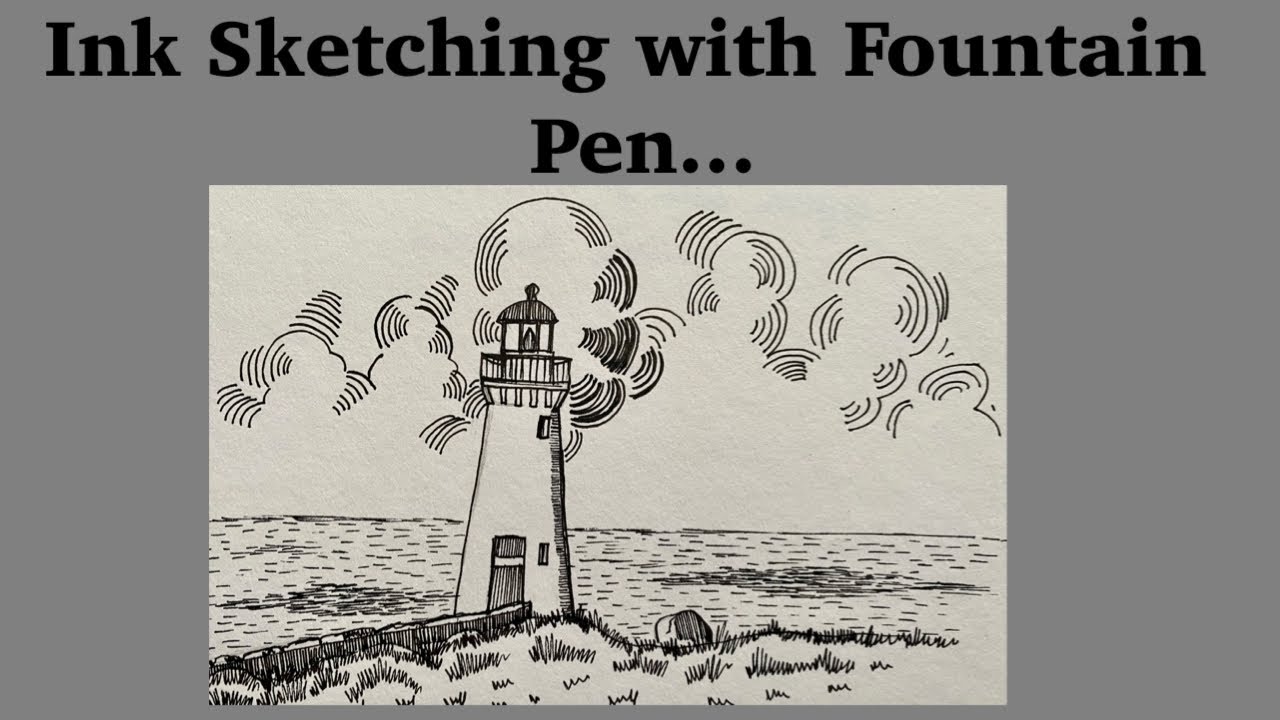 Ink Sketching with Fountain Pen / Urban sketching with me … 