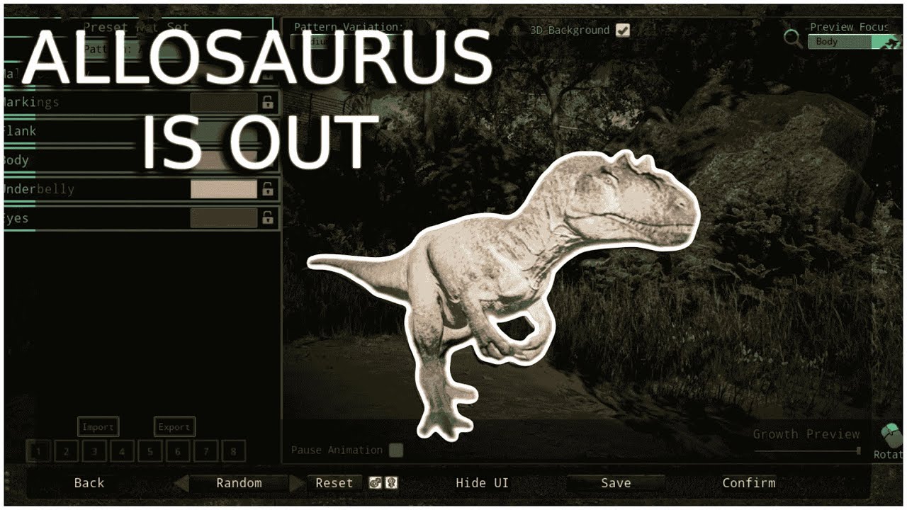ALLOSAURUS IS OUT IN SKIN CREATOR | The Isle Hordetesting