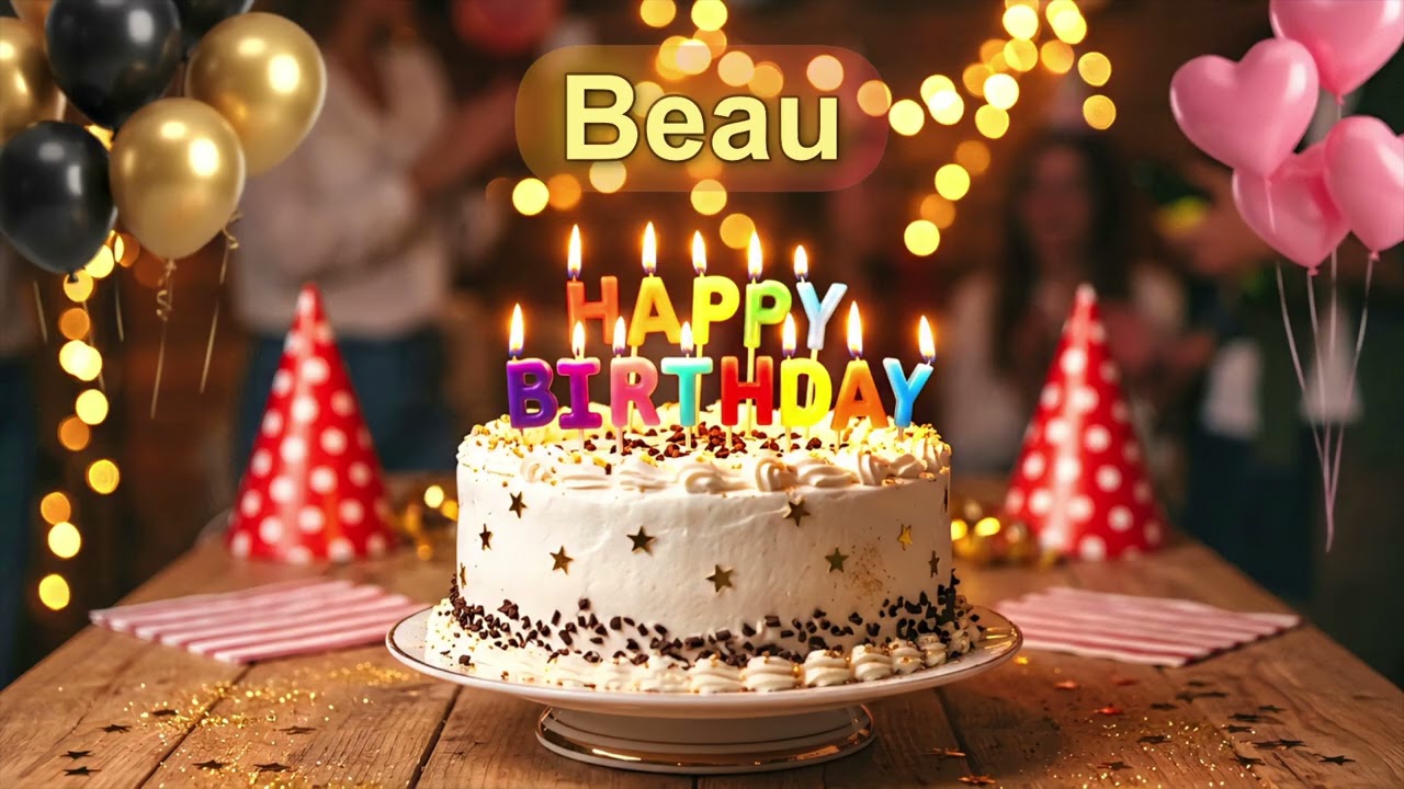 Happy Birthday Beau  Birthday Cake Cutting Song