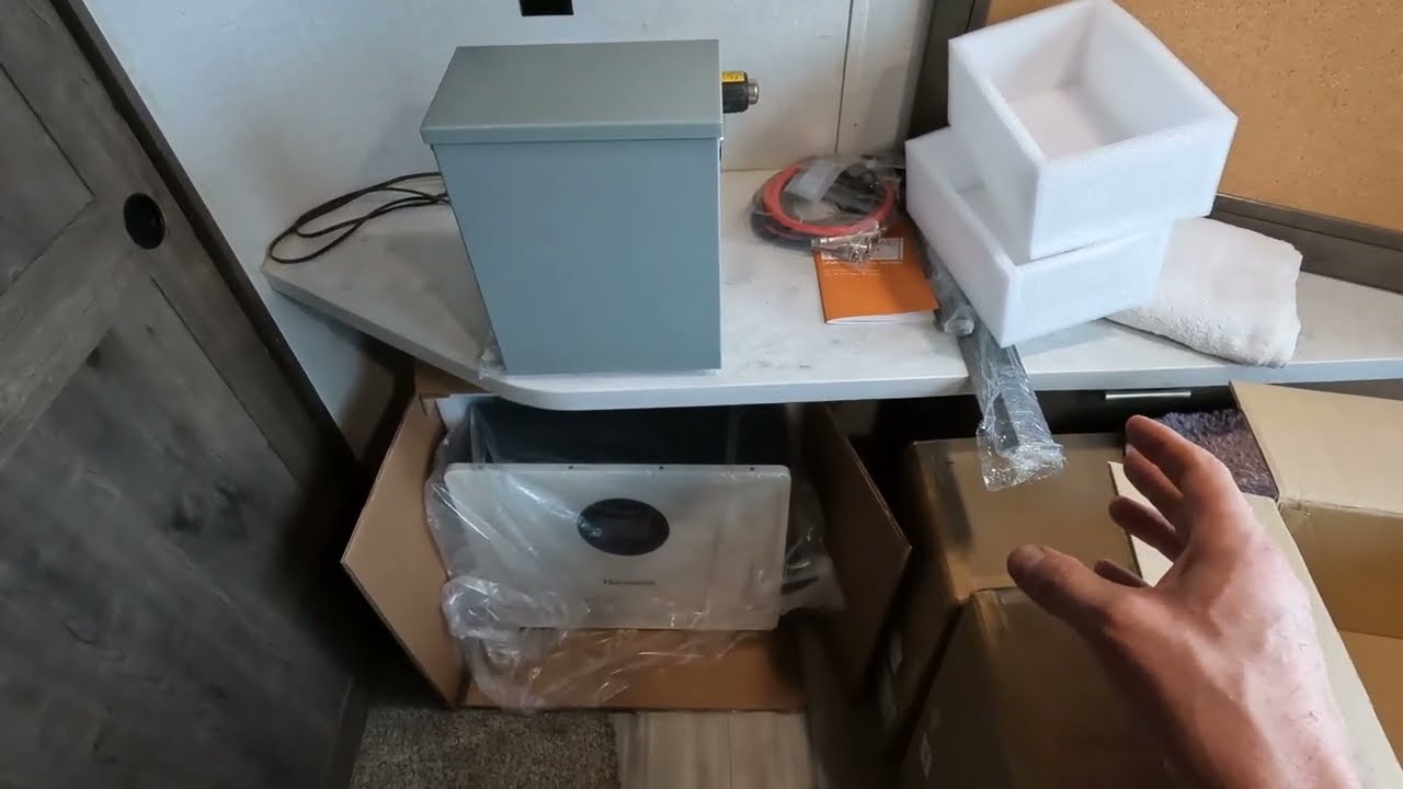 Unboxing & inspection of pre-wired RV panel box 50a 30a 120 plugs with breakers