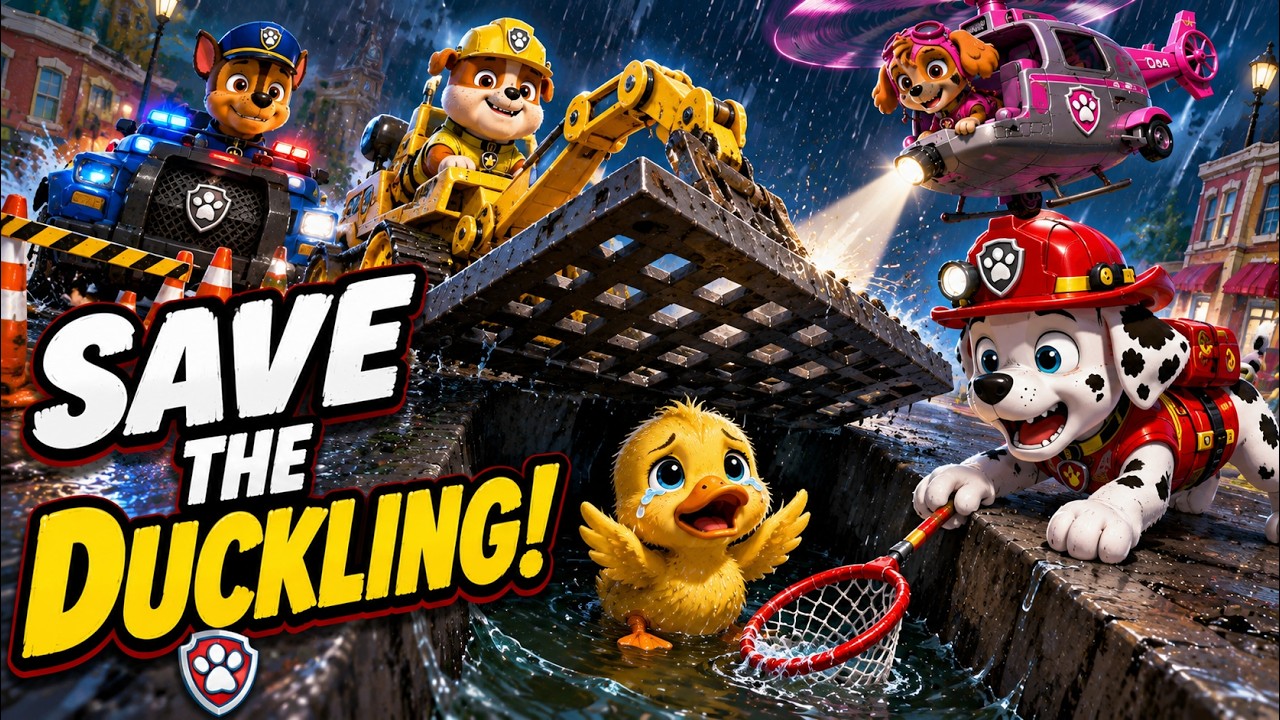 🦆 Can the Team Save the Lost Baby Duckling from the Storm Drain? | Hero Paws Rescue