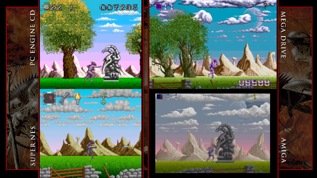 Shadow of the Beast | Amiga, MD, PCE, SNES | Comparison - Quad Longplay